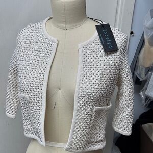 Jocelyn Cream and Silver Textured Cardigan